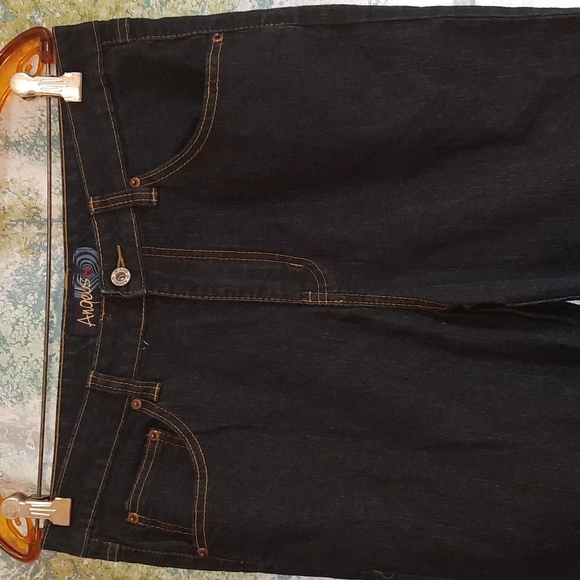 Angels vintage dark denim jeans flare leg size 16 y2k w 32 L 31 - Picture 1 of 10